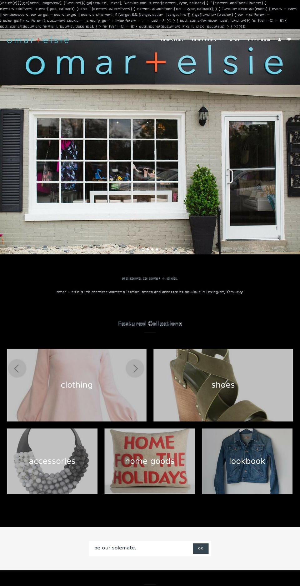 omarandelsie.com shopify website screenshot