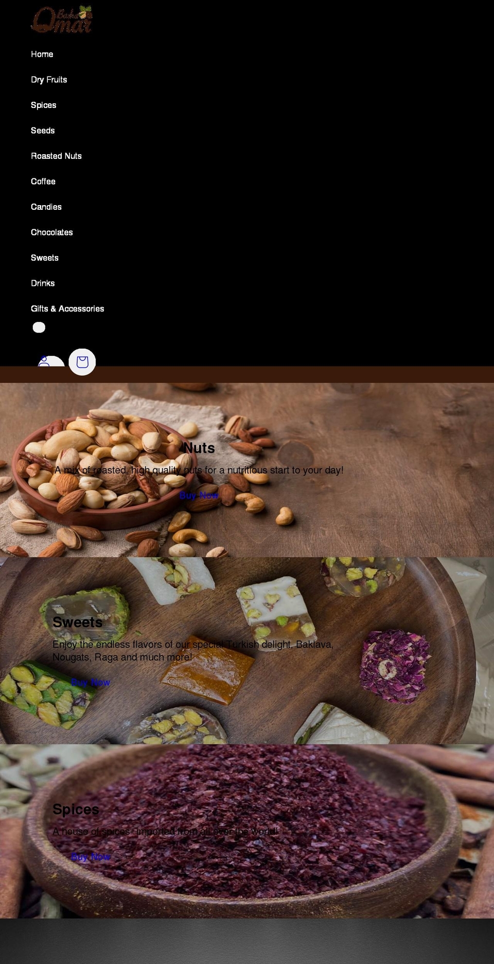 omarbasha.com shopify website screenshot