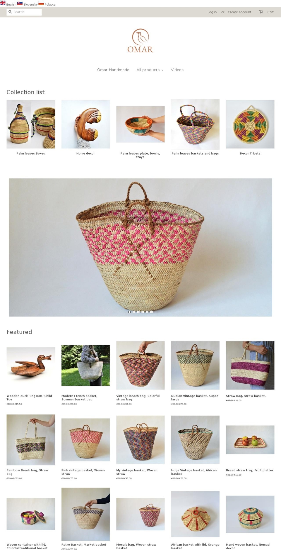 omarhandmade.com — Shopify storefront screenshot