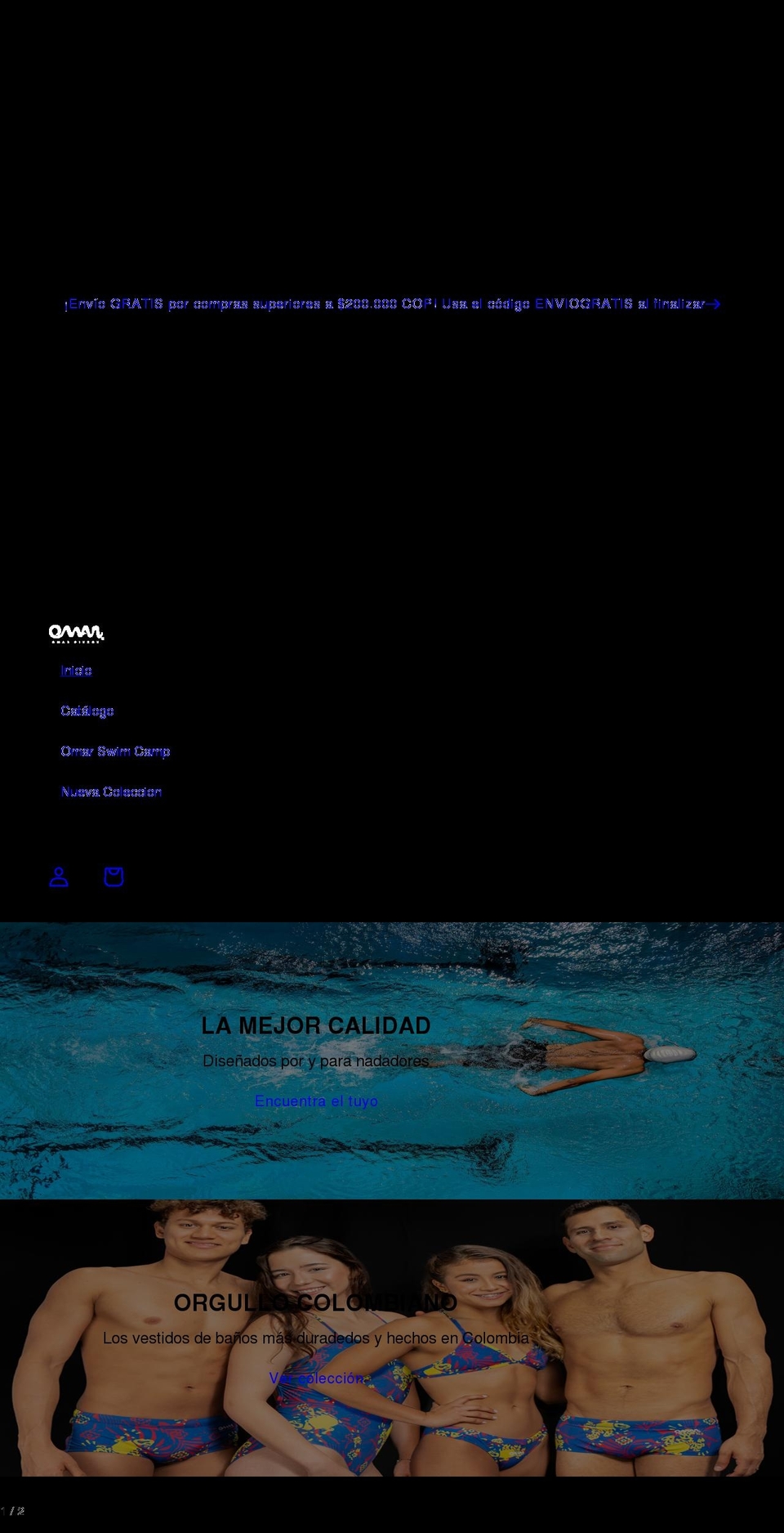 omarswim.com shopify website screenshot