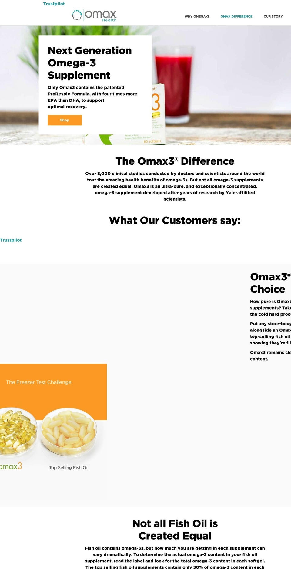 omax3.com — Shopify storefront screenshot