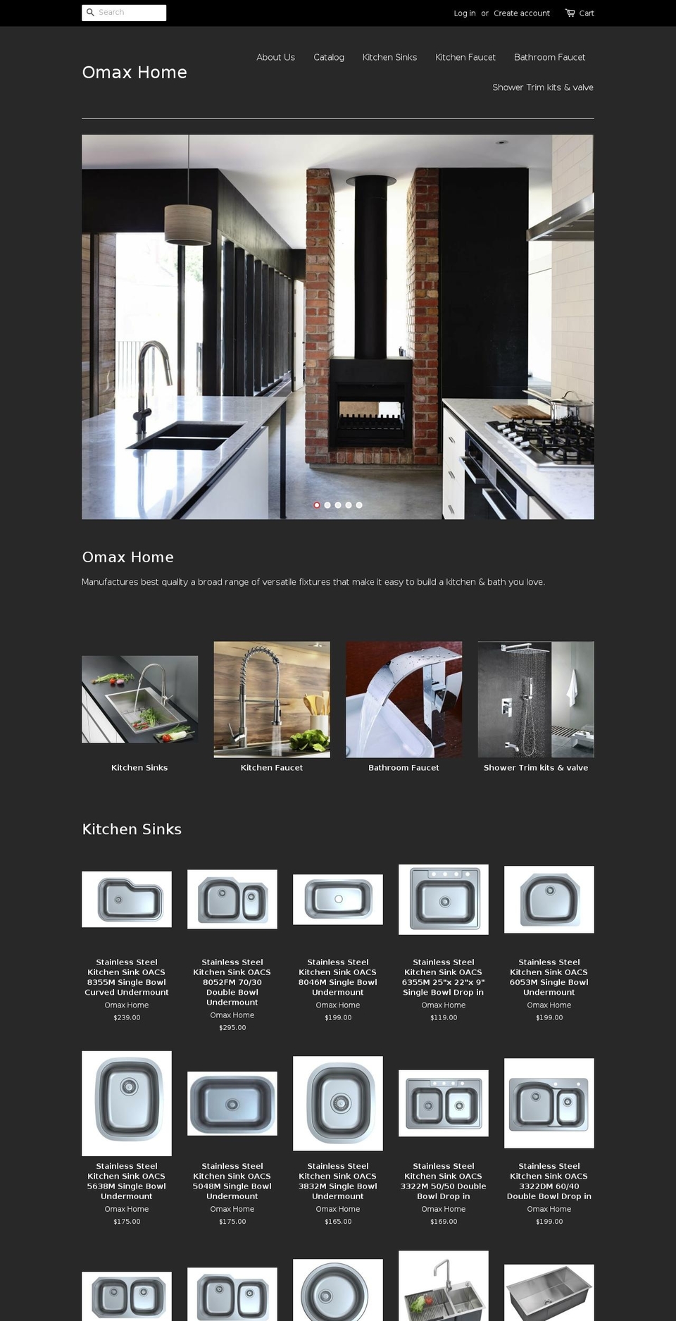 omaxhome.com — Shopify storefront screenshot