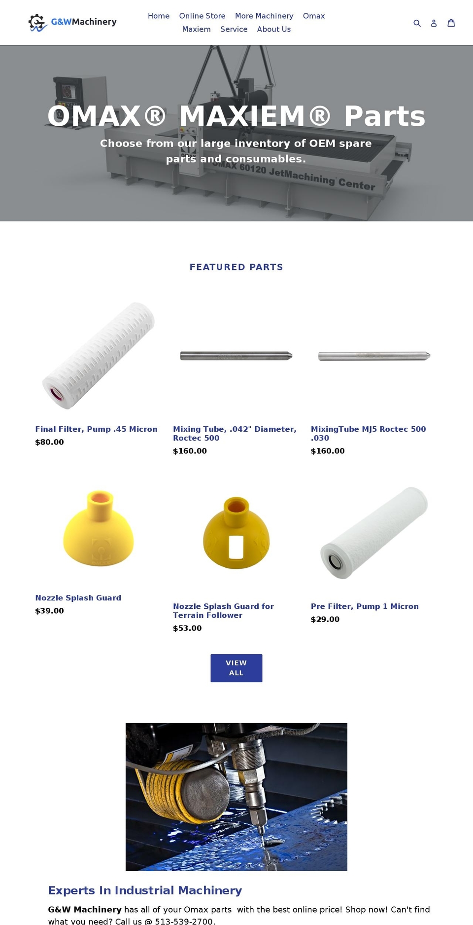 omaxparts.com — Shopify storefront screenshot