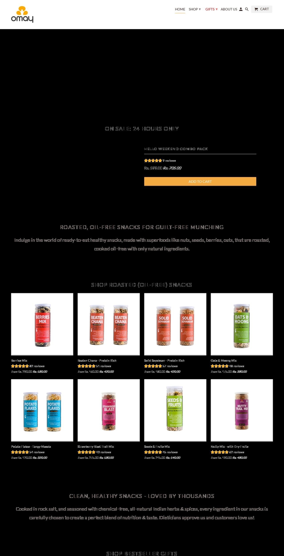 omayfoods.com — Shopify storefront screenshot