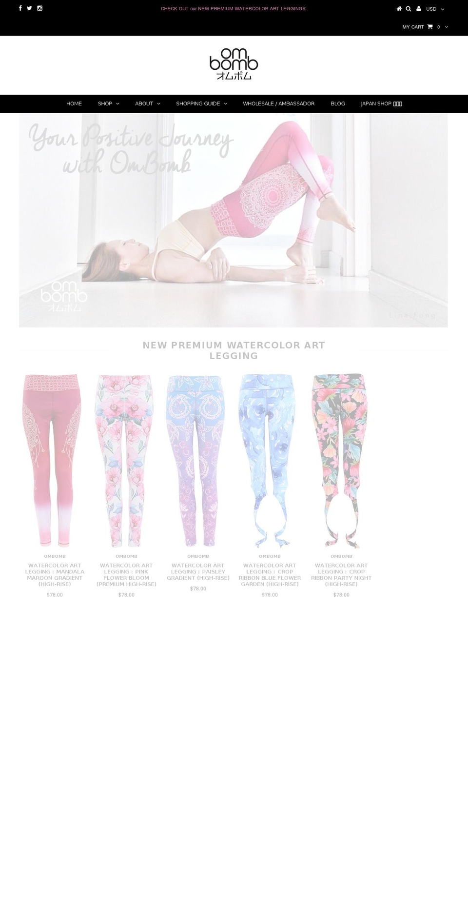 ombomb.net shopify website screenshot