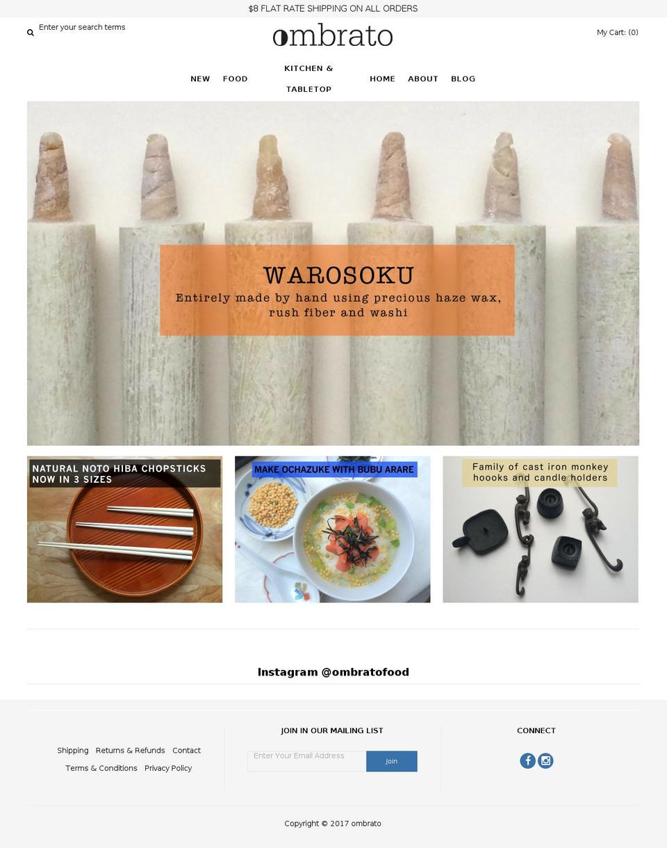 ombrato.com shopify website screenshot