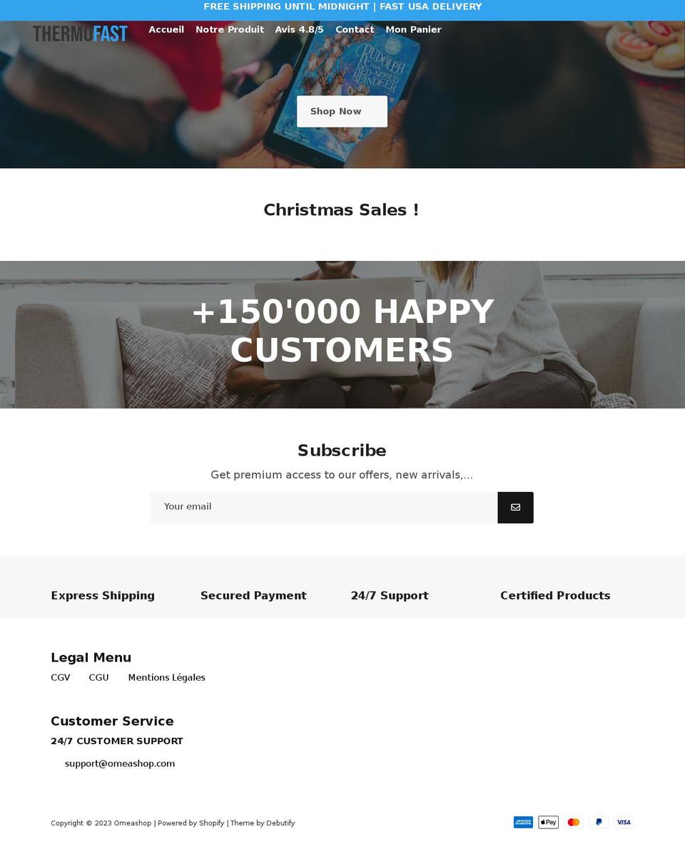 omeashop.myshopify.com shopify website screenshot