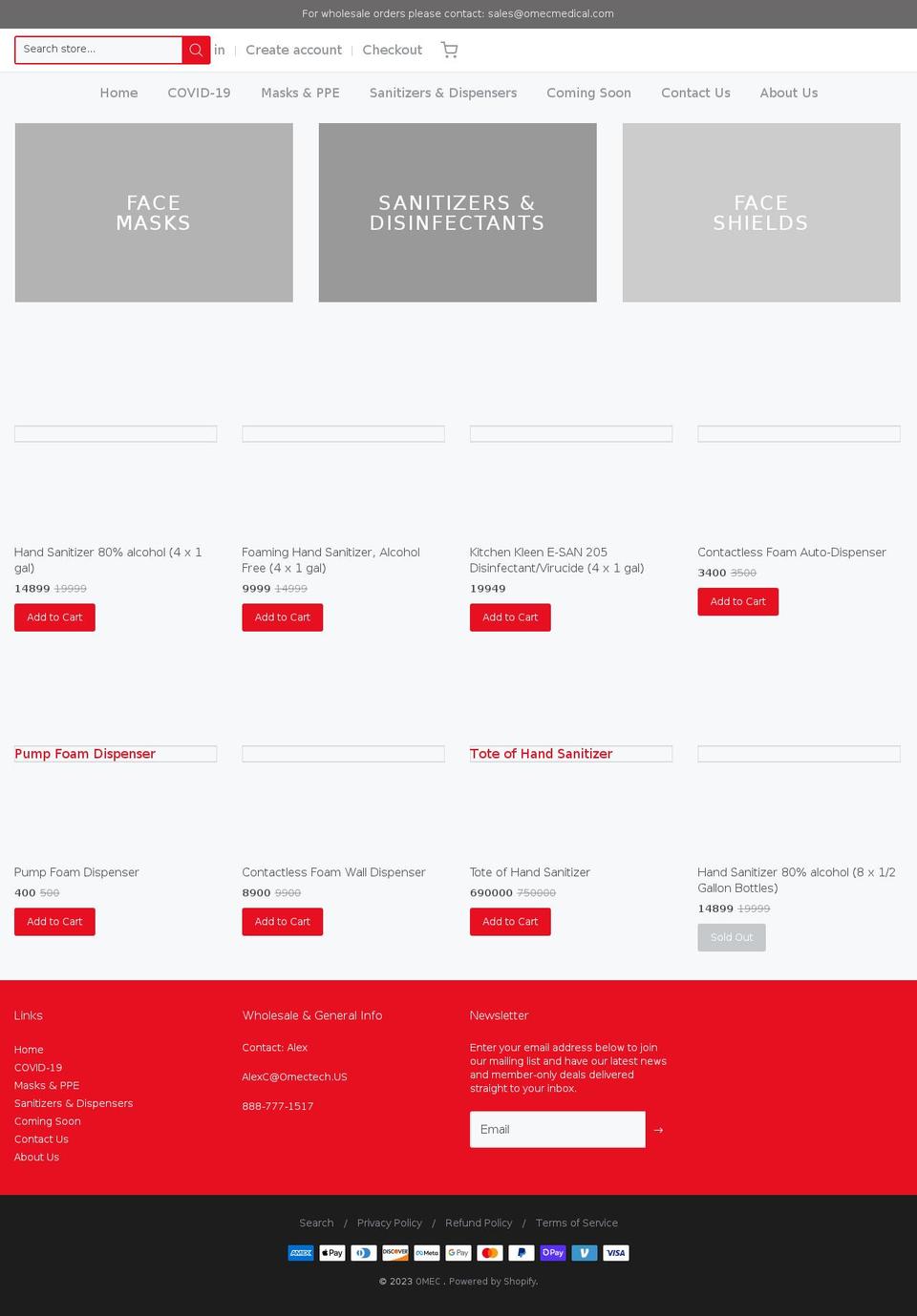 omechealth.com shopify website screenshot