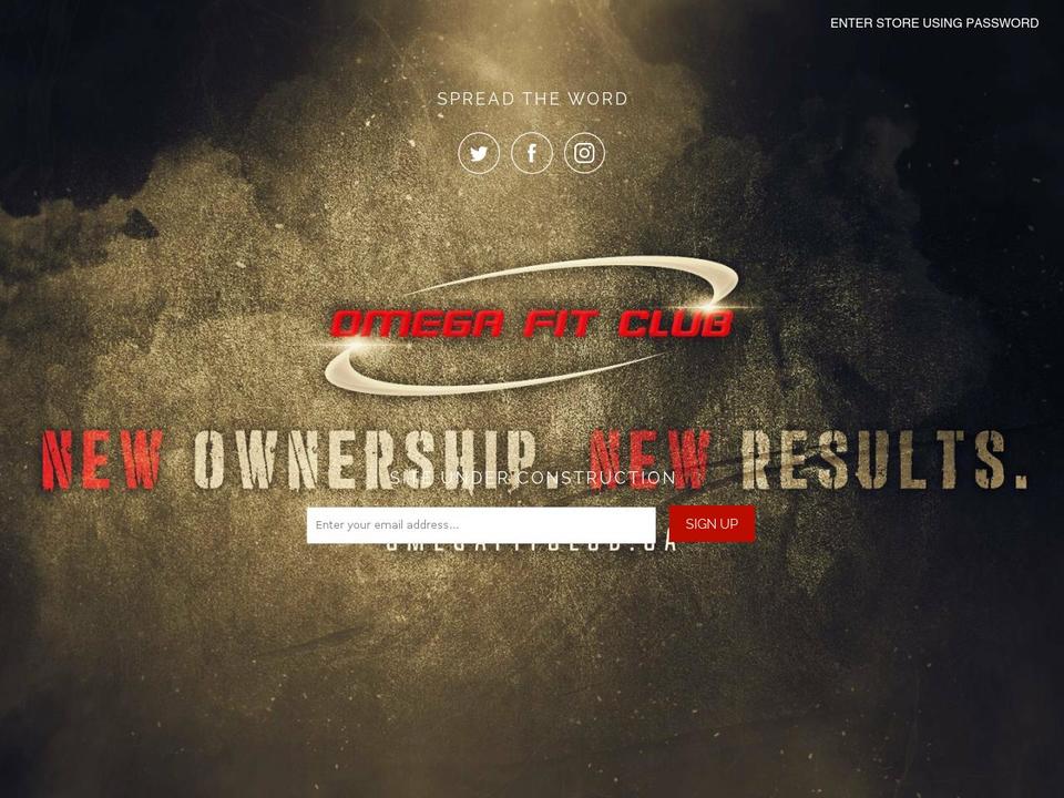 omegafitclub.ca shopify website screenshot