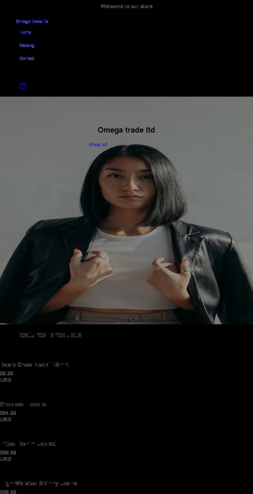omegatradeltd.com shopify website screenshot