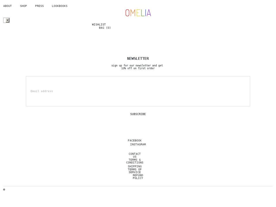 omeliaatelier.com shopify website screenshot