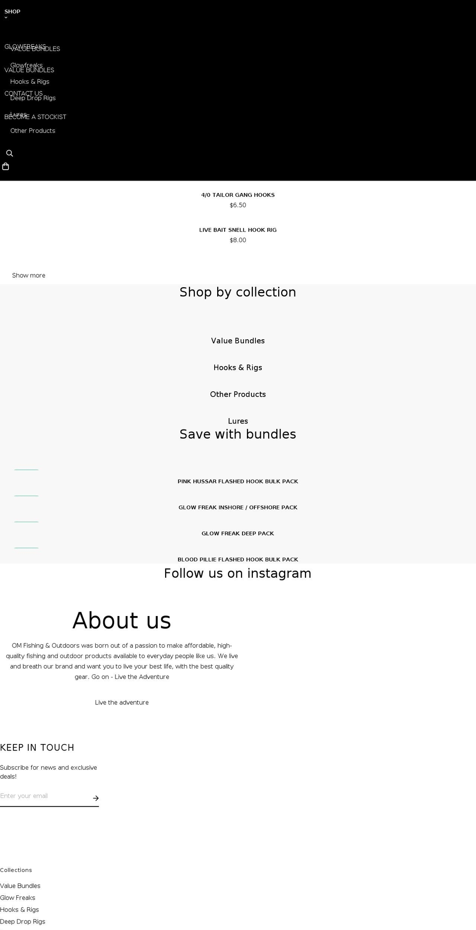 omflasher.com — Shopify storefront screenshot