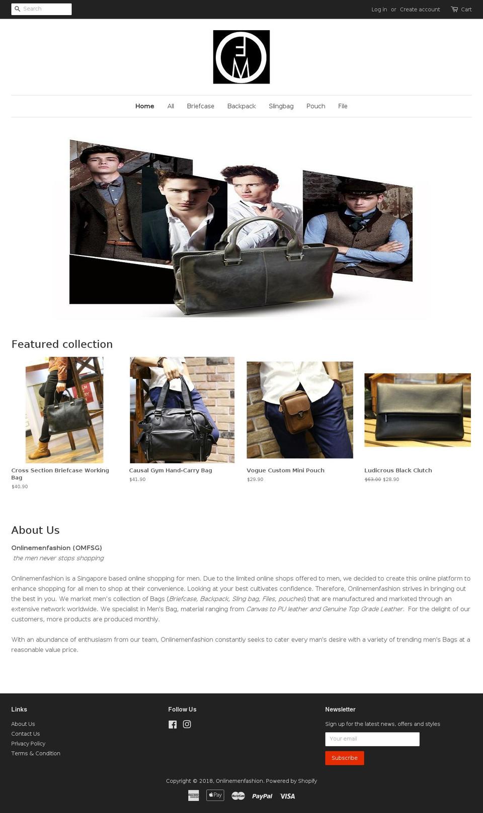omfsg.com — Shopify storefront screenshot