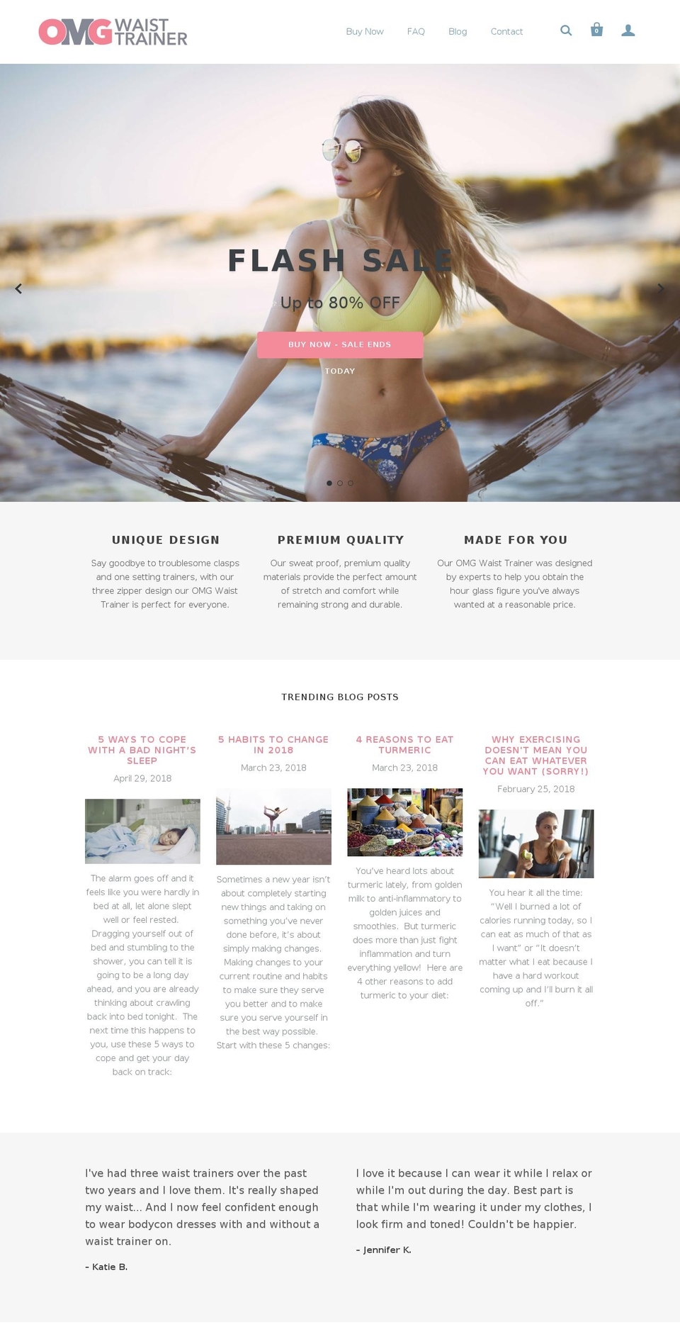 omg-waist.com — Shopify storefront screenshot