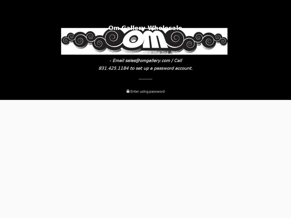 omgallerywholesale.com shopify website screenshot