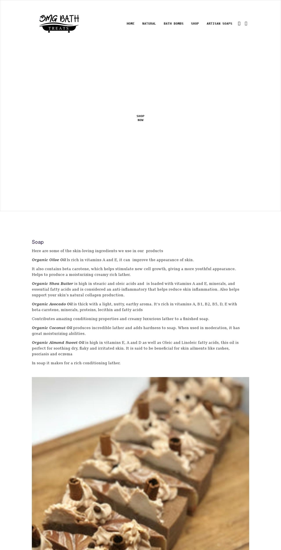 omgbathtreats.com shopify website screenshot