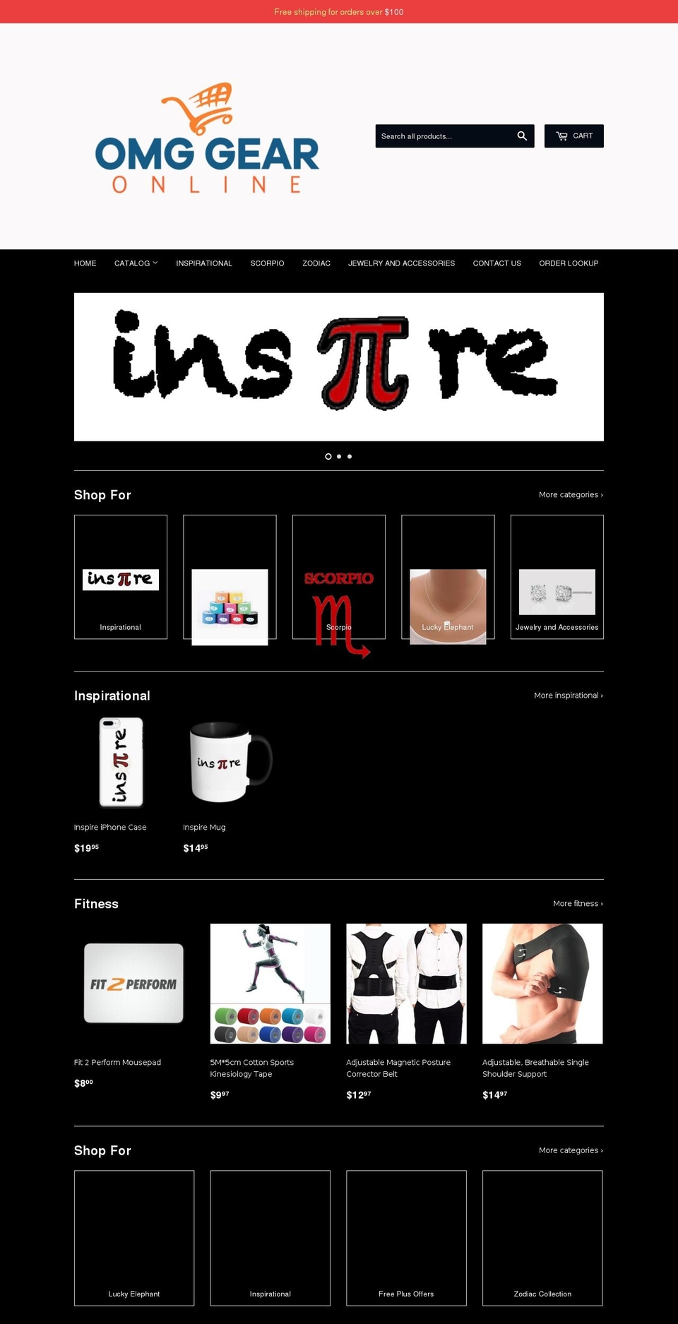 omggearonline.com — Shopify storefront screenshot