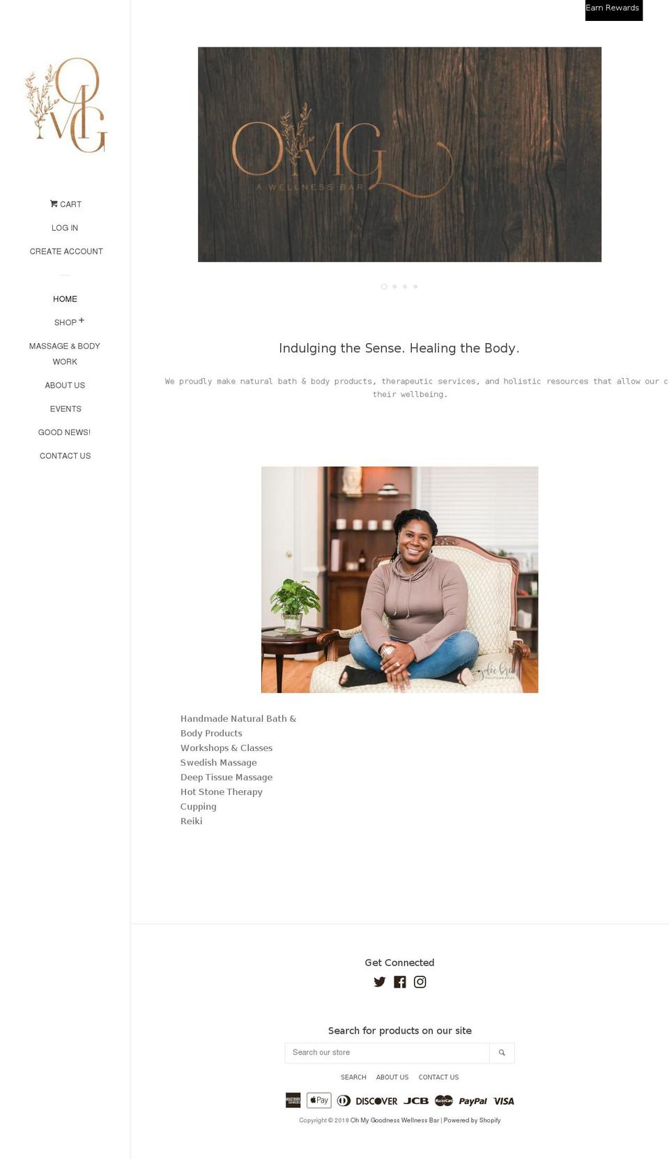 omgherbalbar.com shopify website screenshot