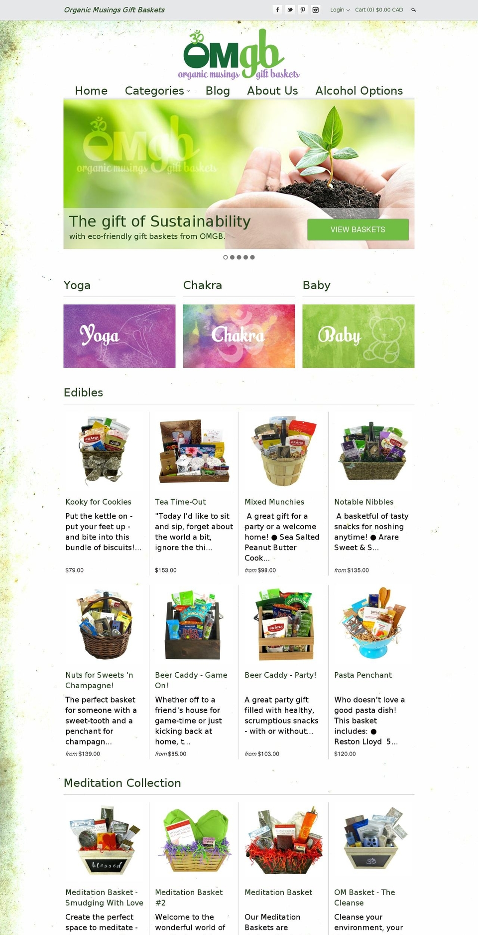 omgiftbaskets.com — Shopify storefront screenshot