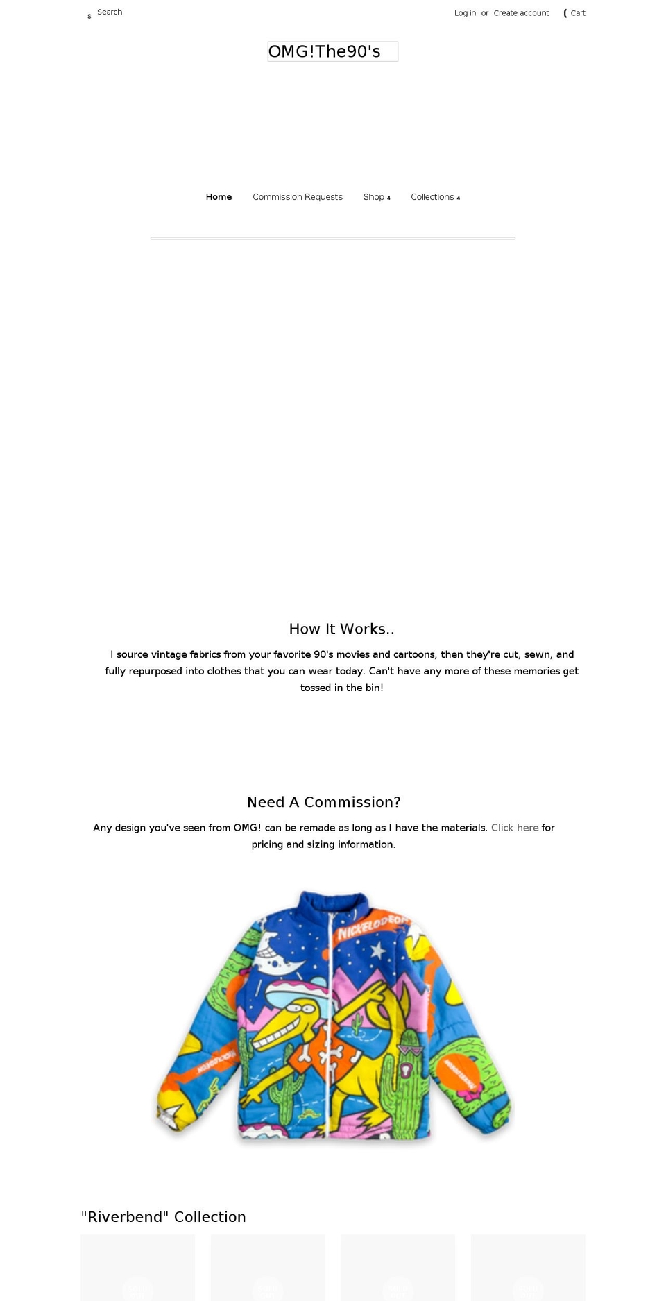 omgthe90s.com shopify website screenshot