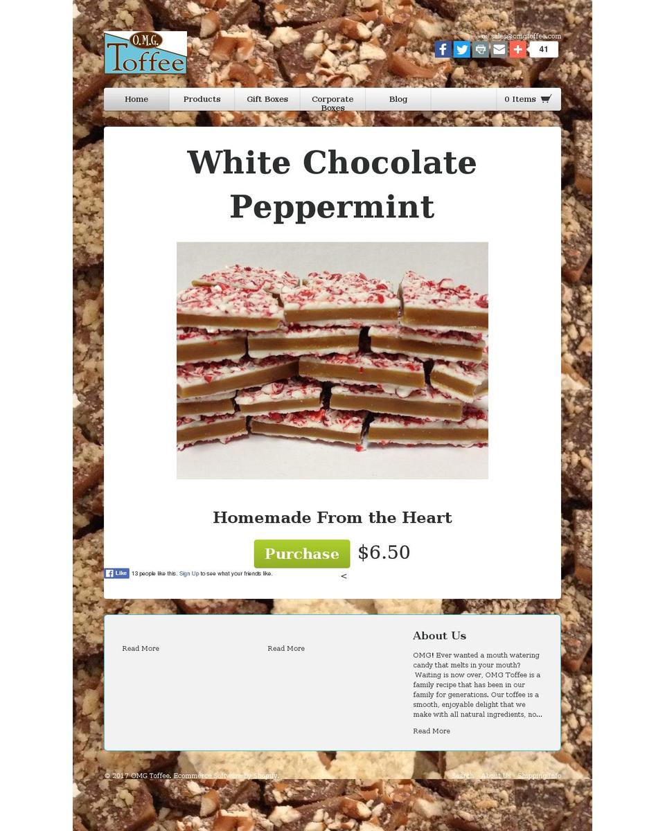omgtoffee.com shopify website screenshot