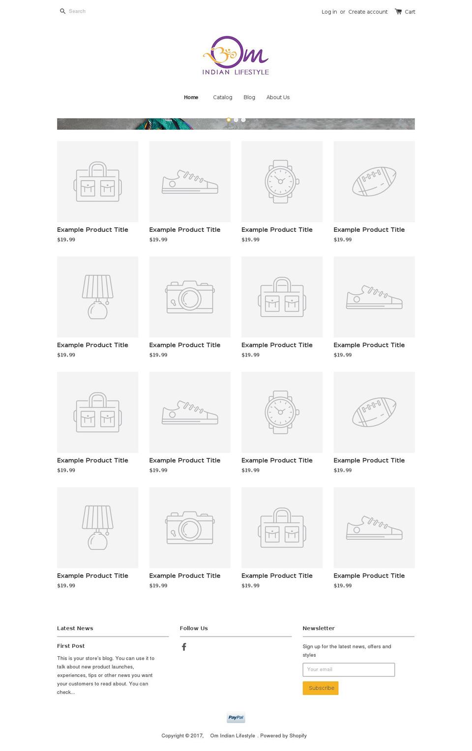 omindianlifestyle.com shopify website screenshot
