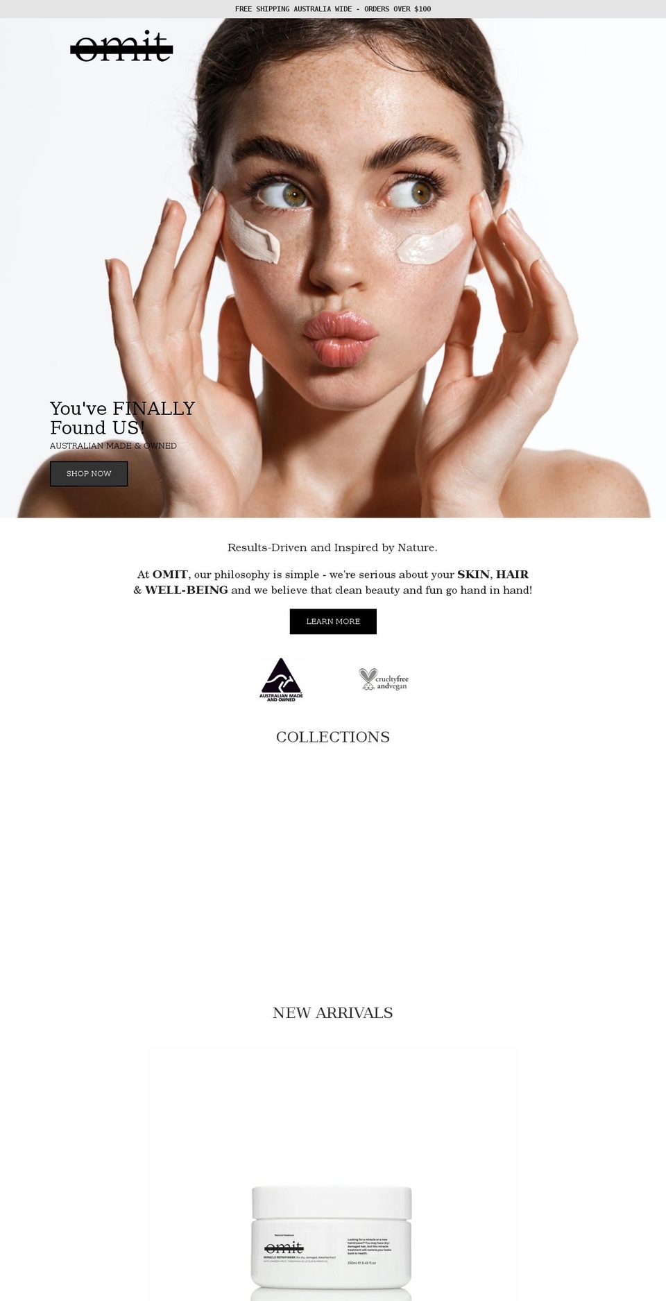 omitheadcare.com shopify website screenshot