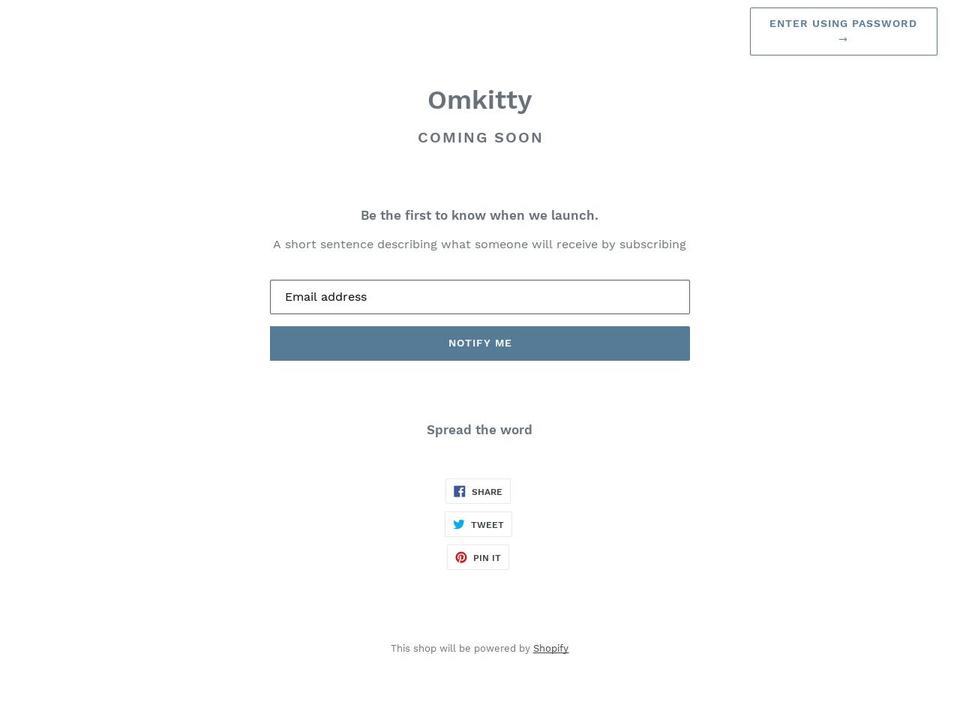 omkitty.com — Shopify storefront screenshot