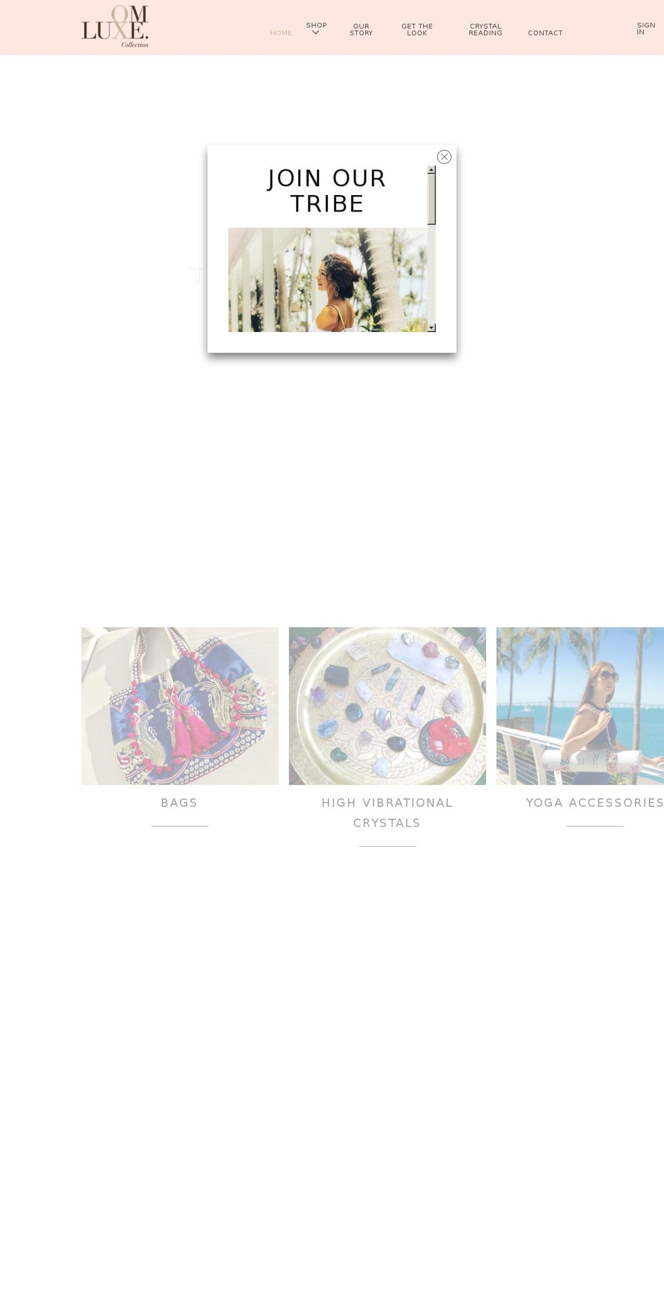 omluxecollection.com shopify website screenshot