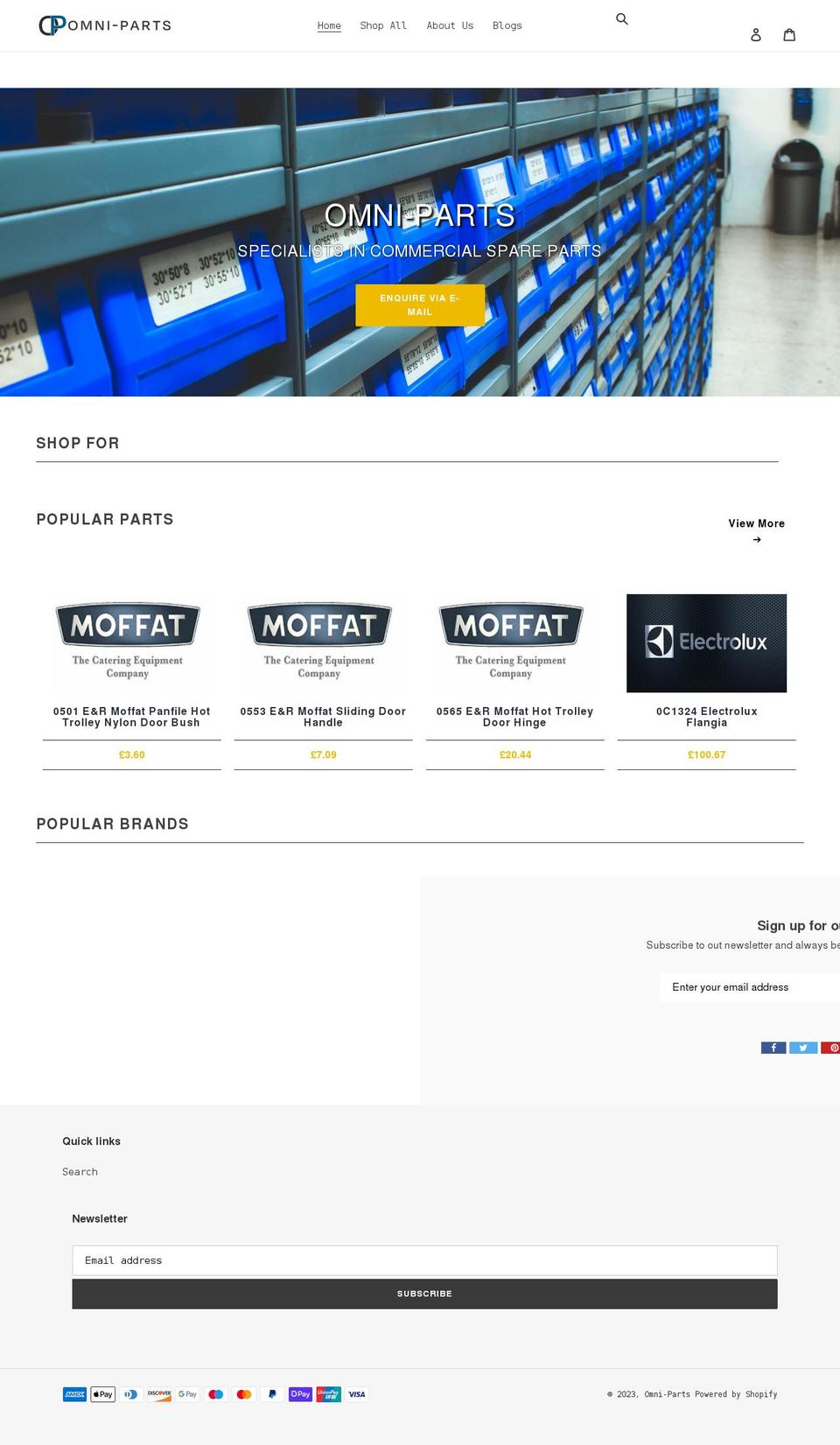 omni-parts.com shopify website screenshot