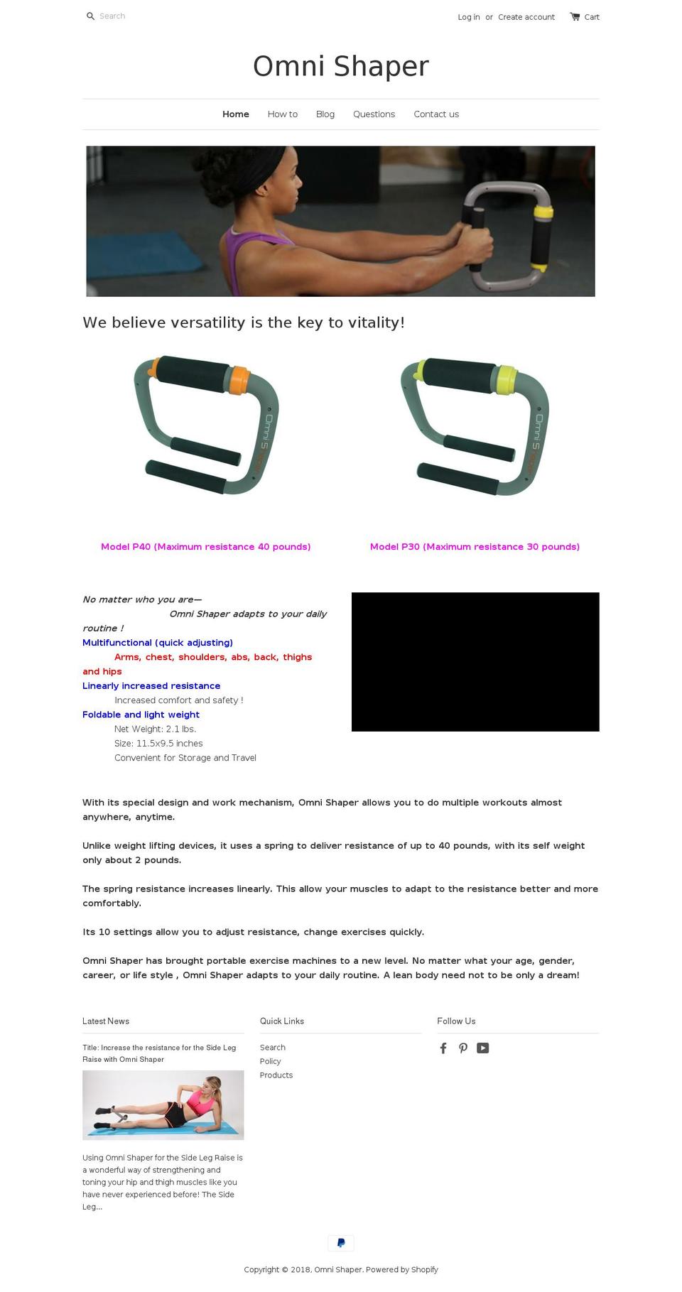 omni-shaper.myshopify.com — Shopify storefront screenshot