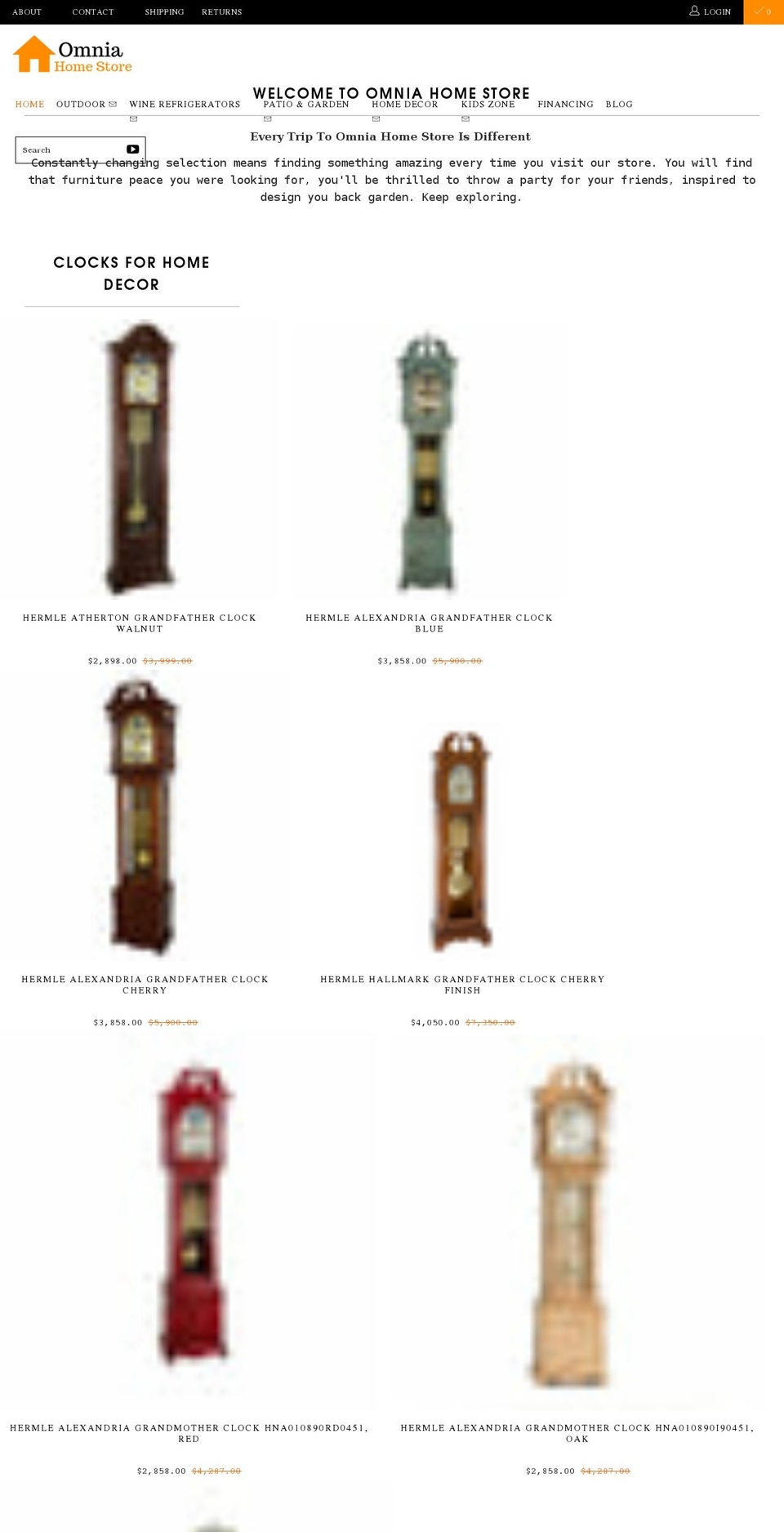 omniahomestore.com — Shopify storefront screenshot