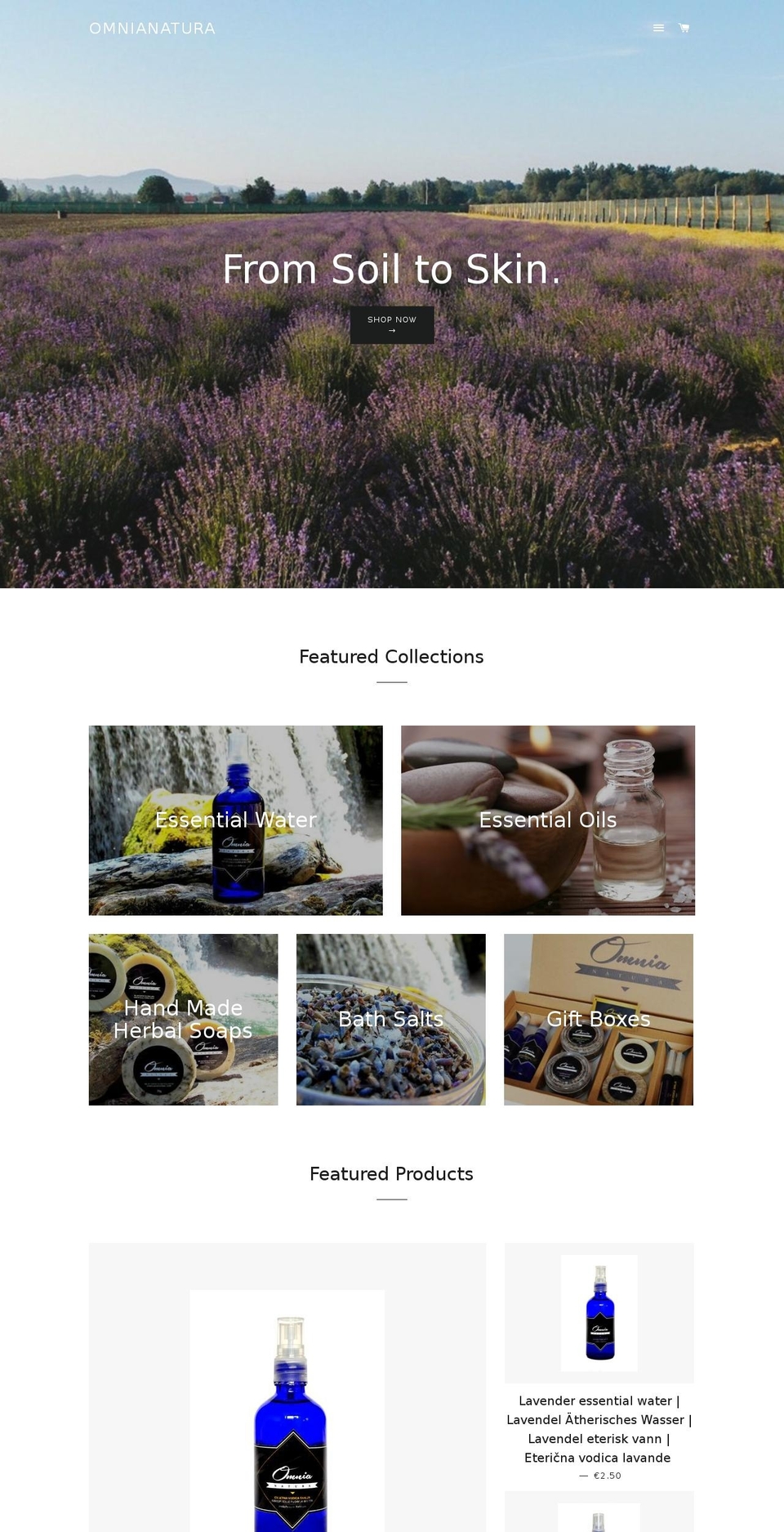 omnianatura.com shopify website screenshot
