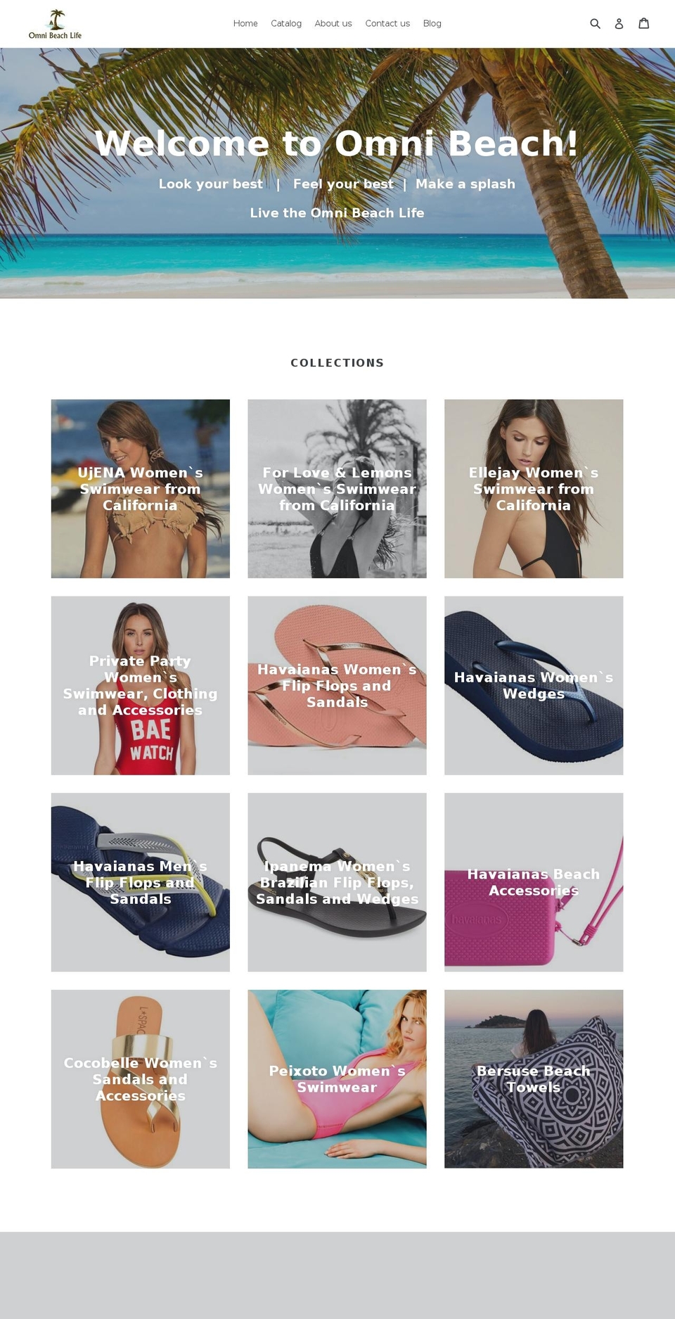 omnibeachlife.com shopify website screenshot