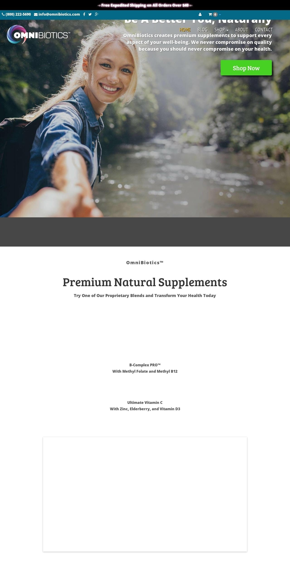 omnibiotics.com shopify website screenshot