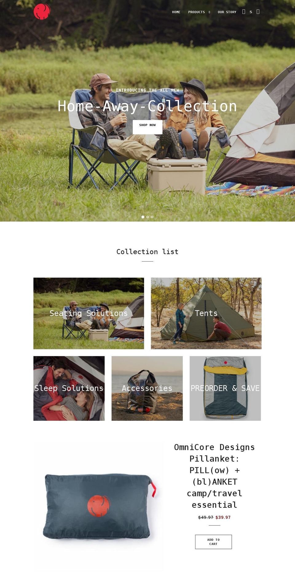 omnicoredesigns.com shopify website screenshot