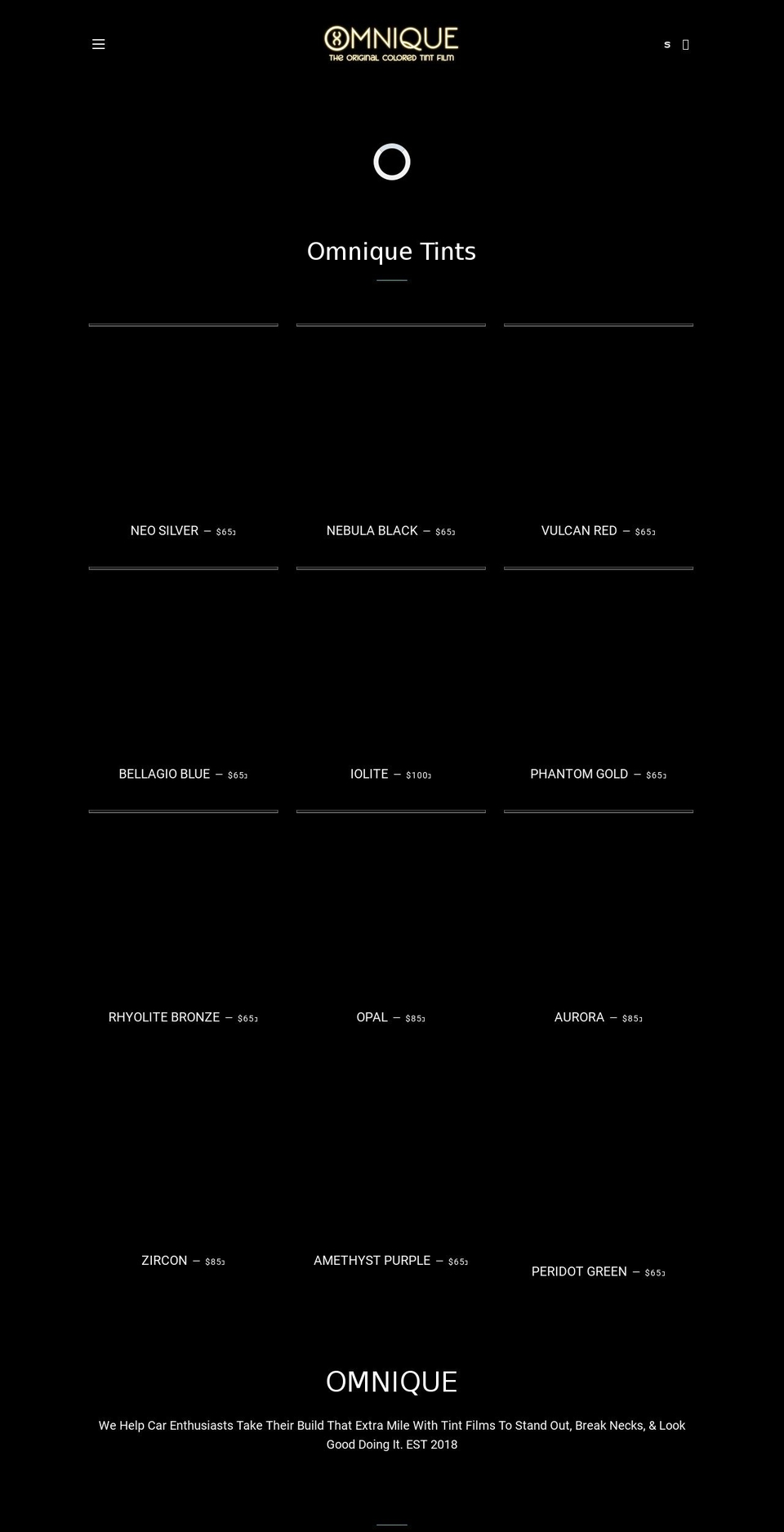 omniquedesign.com shopify website screenshot