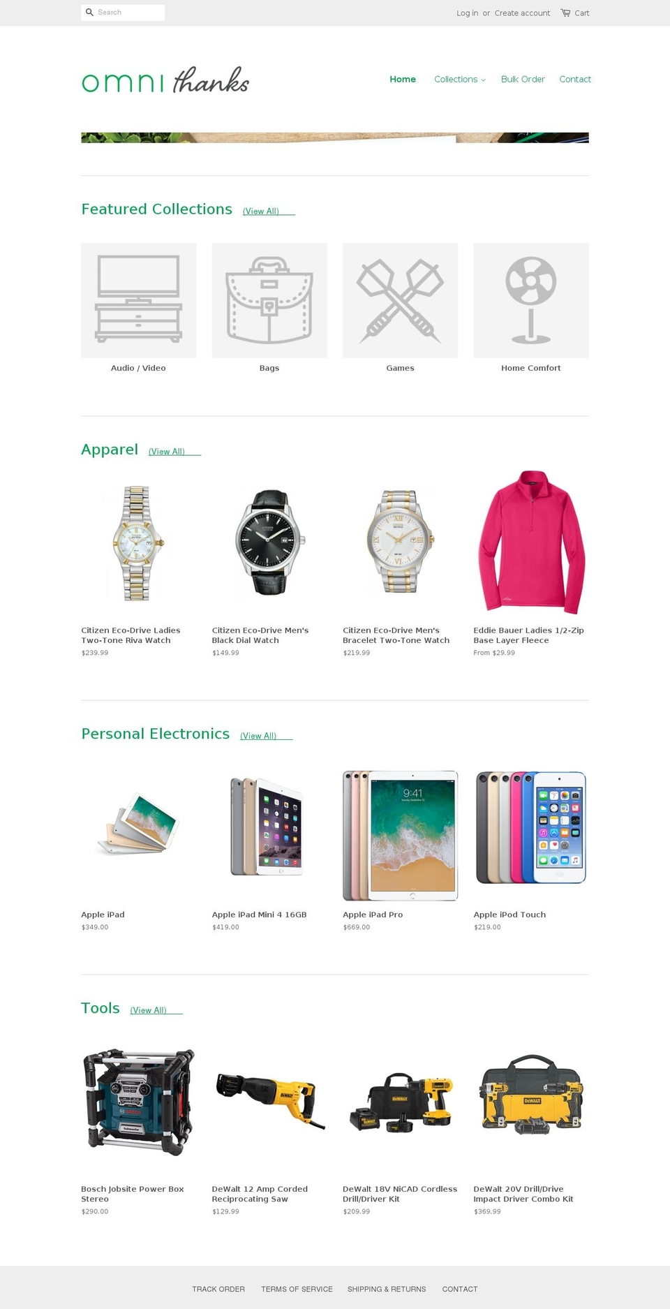 omnithanks.com shopify website screenshot