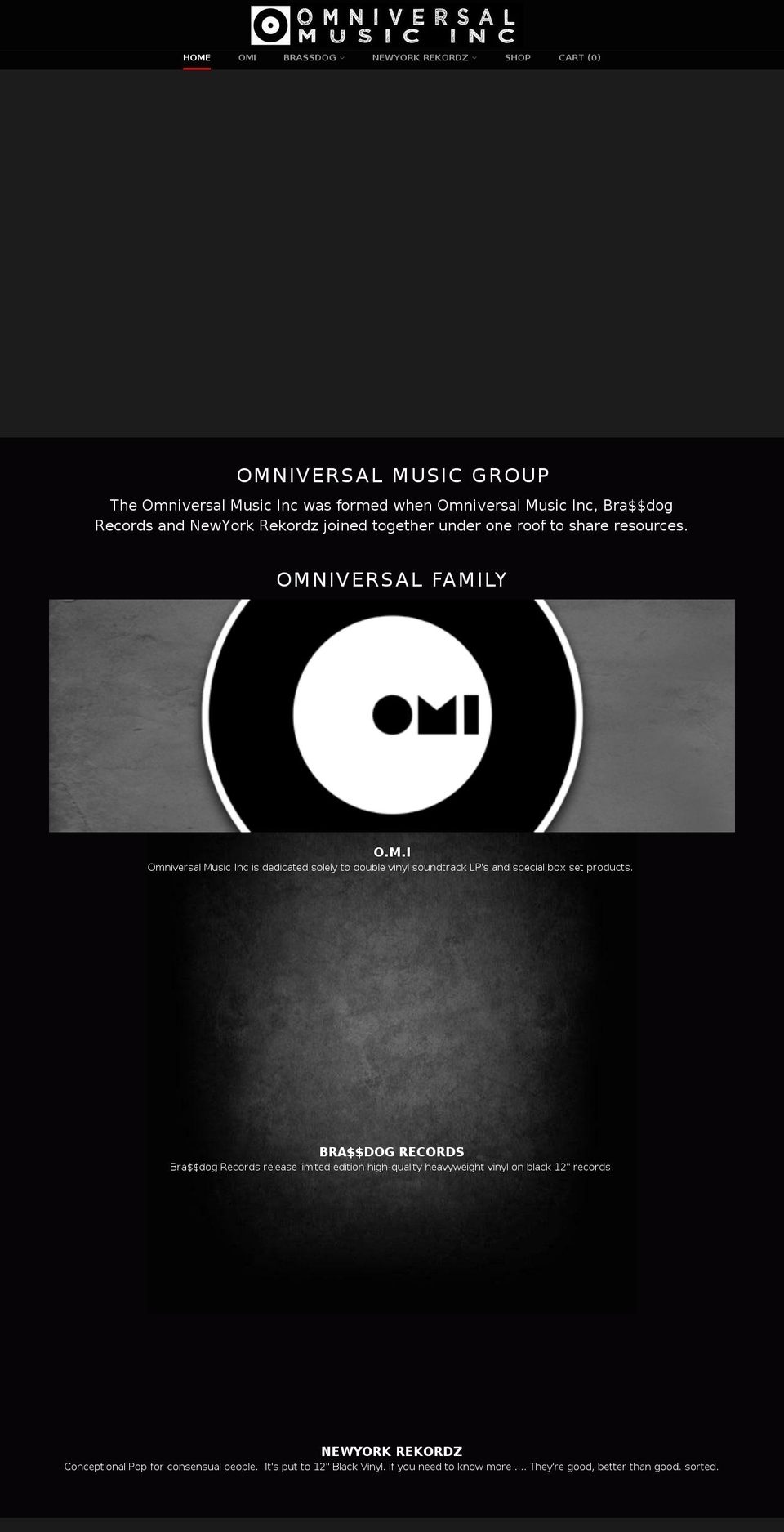 omniversalmusicinc.com — Shopify storefront screenshot