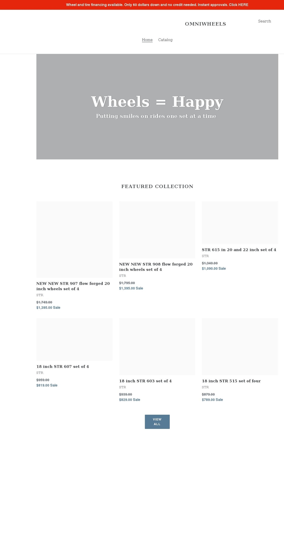 omniwheelsco.com shopify website screenshot
