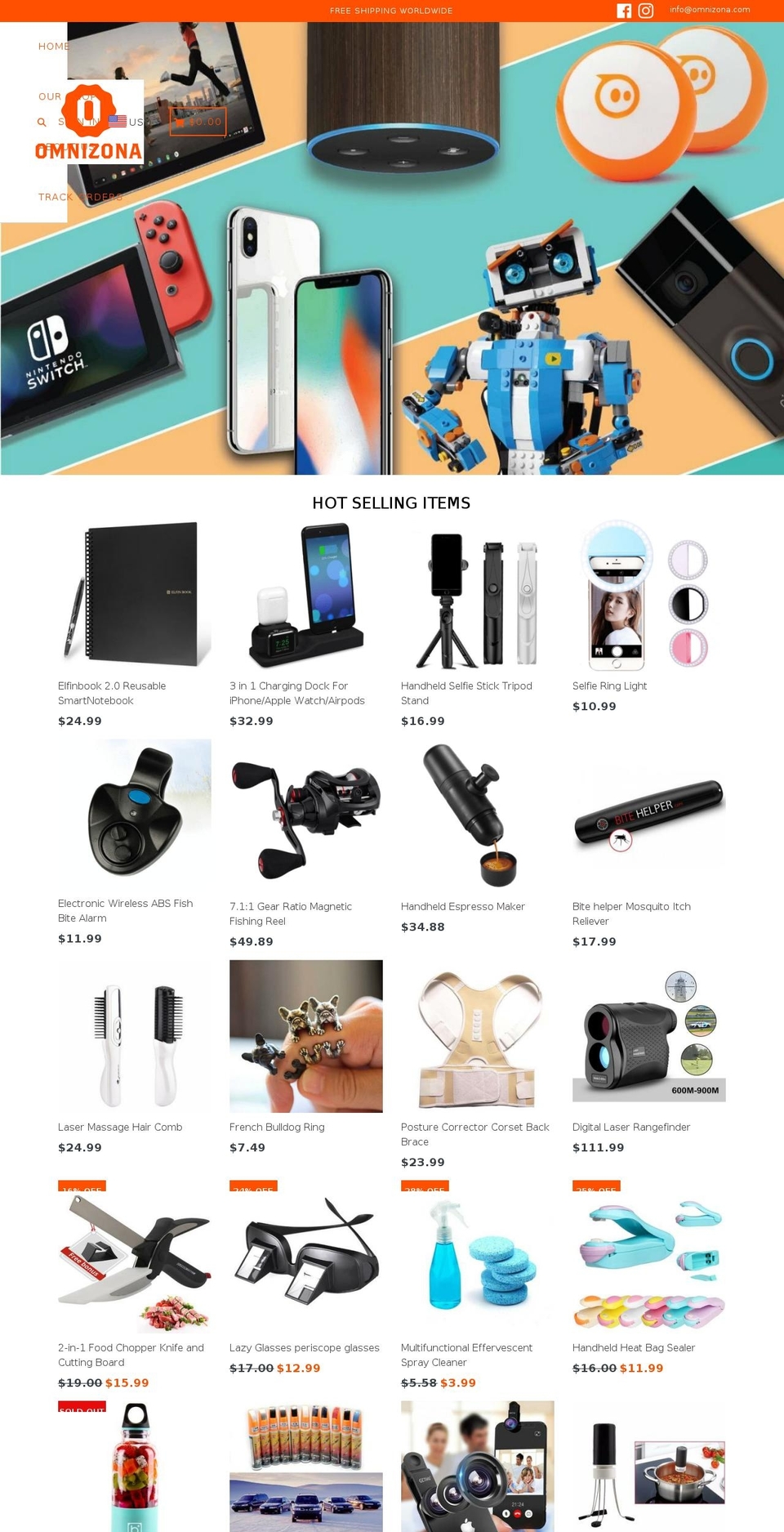 omnizona.com — Shopify storefront screenshot