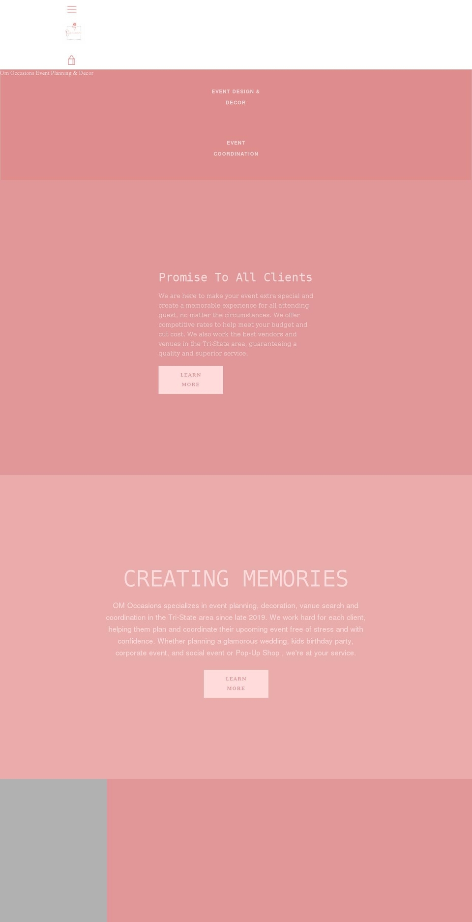 omoccasions.com shopify website screenshot