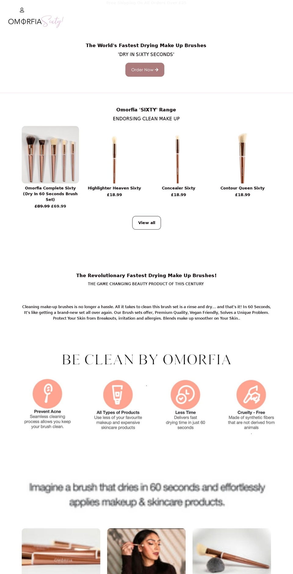 omorfiamakeup.com shopify website screenshot