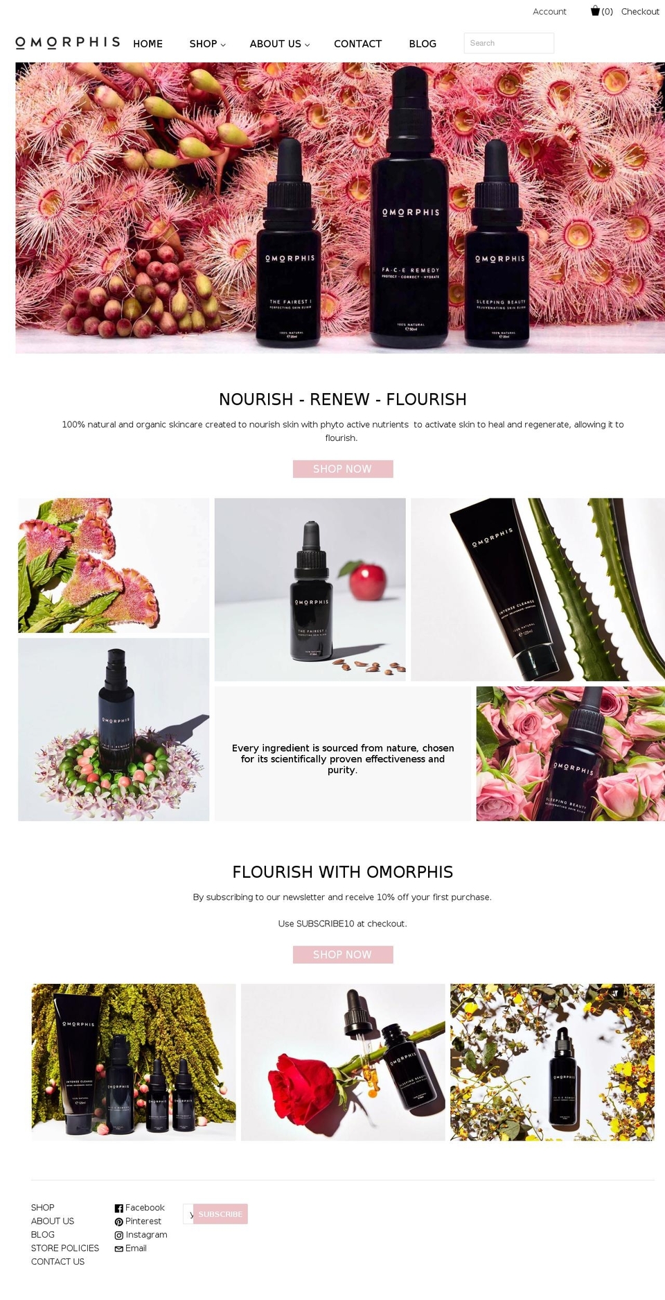 omorphis.com — Shopify storefront screenshot