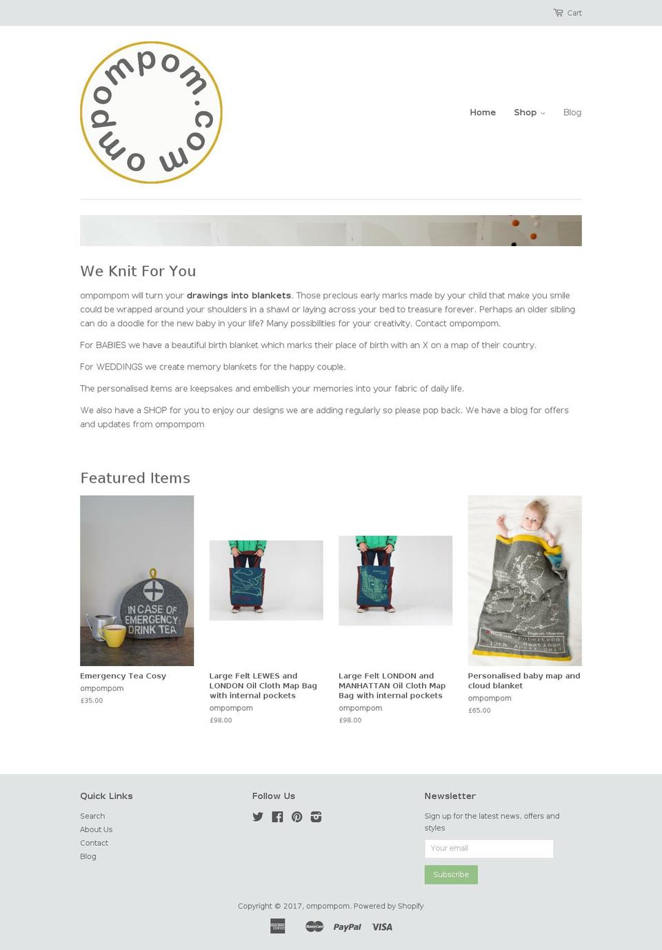 ompompom.com shopify website screenshot
