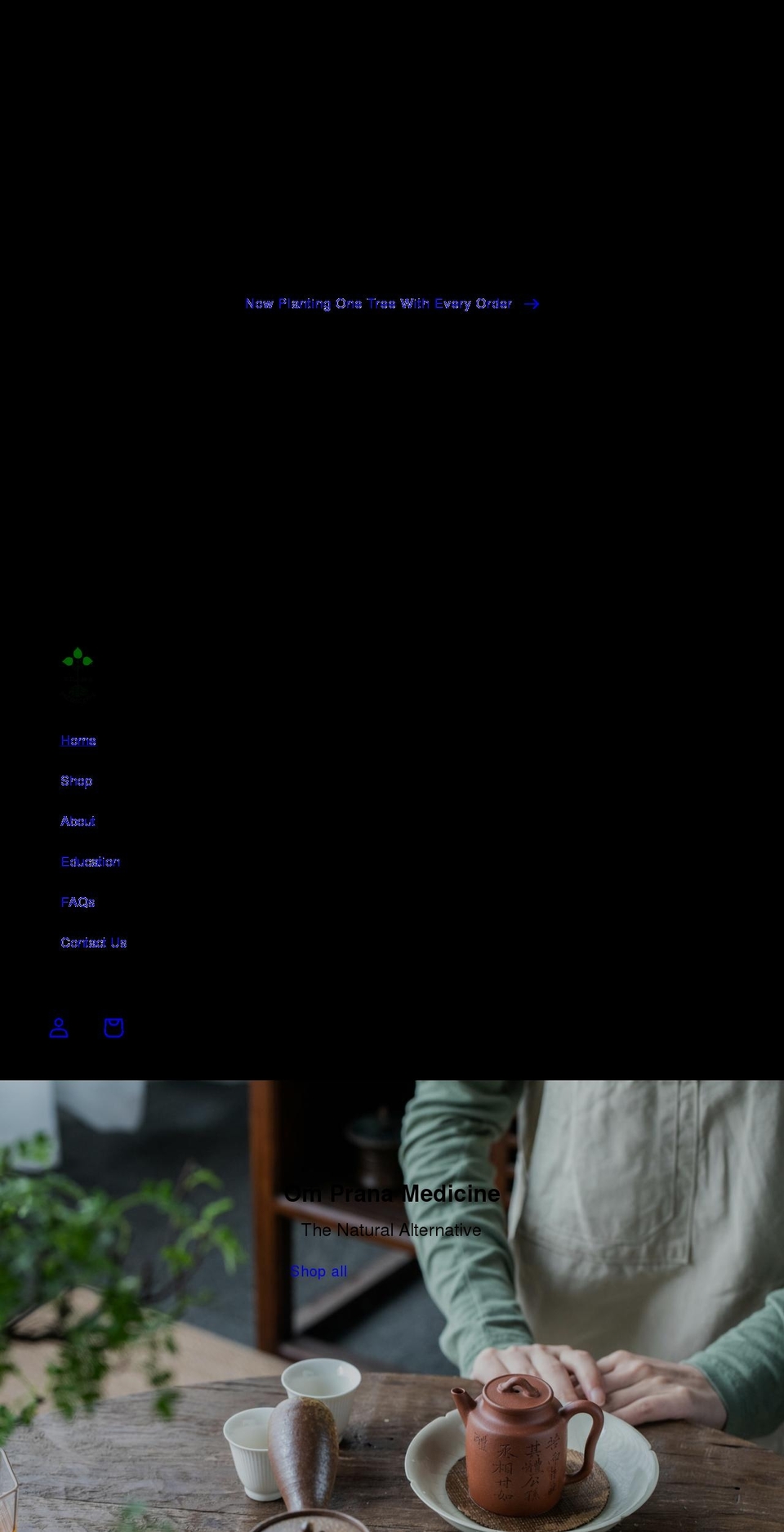 ompranamedicine.com shopify website screenshot