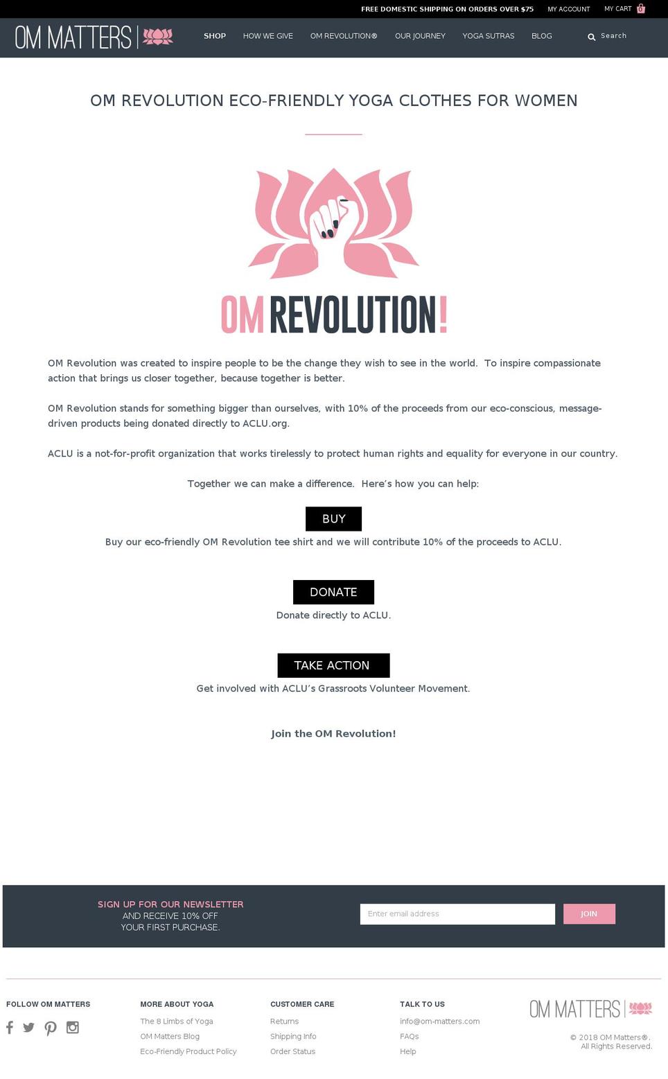 omrevolution.com — Shopify storefront screenshot