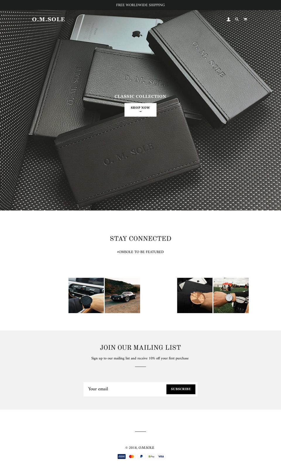 omsole.com — Shopify storefront screenshot
