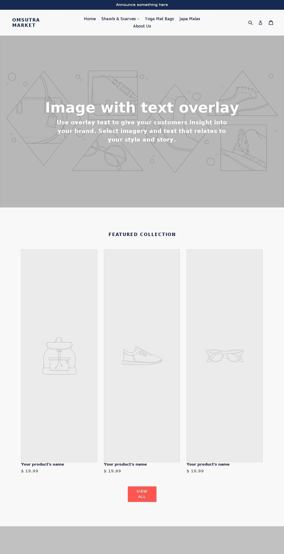 omsutramarket.com — Shopify storefront screenshot