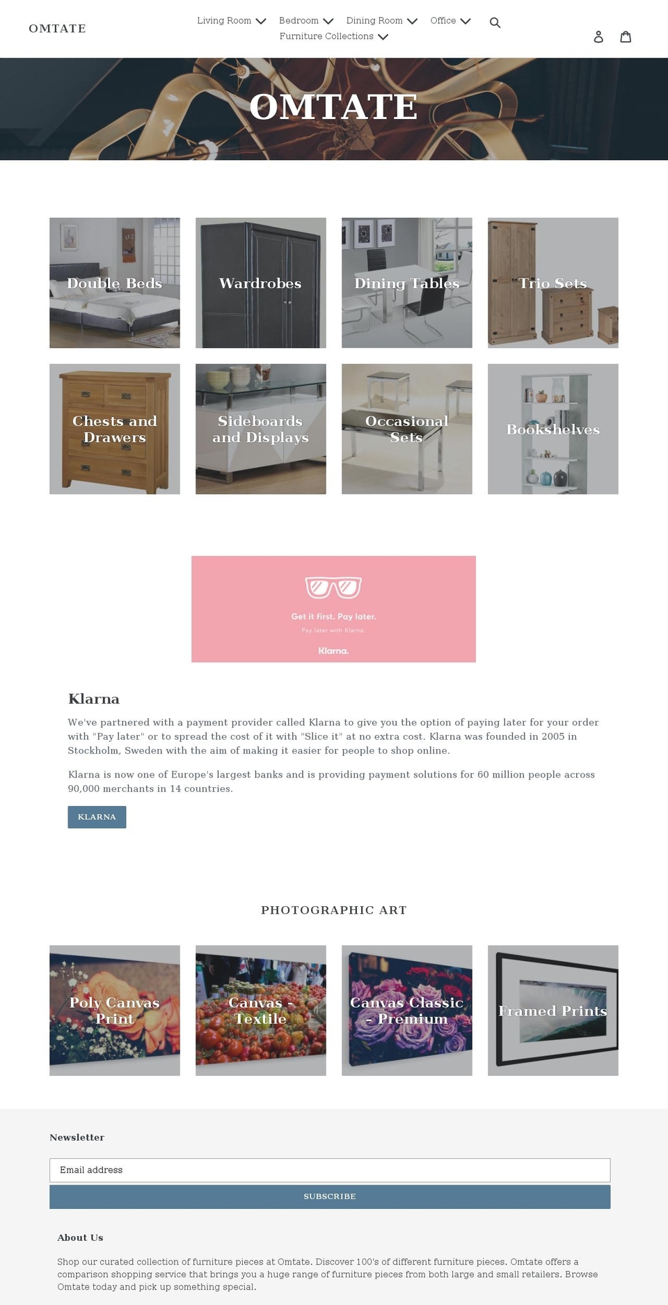 omtate.com shopify website screenshot